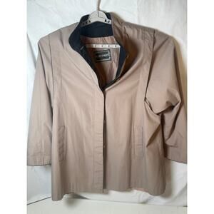 Fleet Street Women’s Taupe Jacket Lightweight Blazer Coat Classic Transitional